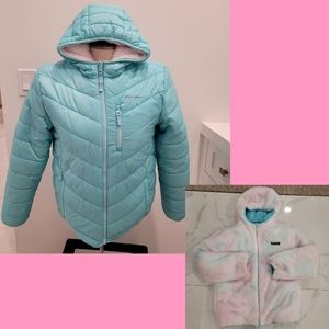 Eddie Bauer Deer Harbor Reversible Hooded Puffer Jacket